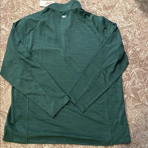 Men’s Vineyard Vines quarter zip Forest Green Pullover size XL NWT - Picture 9 of 10